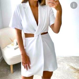 White Blazer Dress